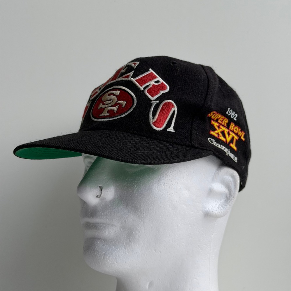 Vintage Annco San Francisco 49ERs Superbowl Snapback 80s 90s NFL Black Rare